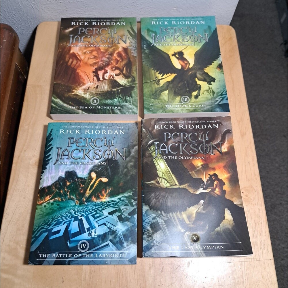 4 Percy Jackson & The Olympians books Rick Riordan Complete Series 2-5 PB
